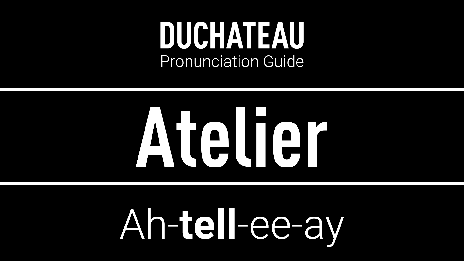 Atelier Pronunciation
