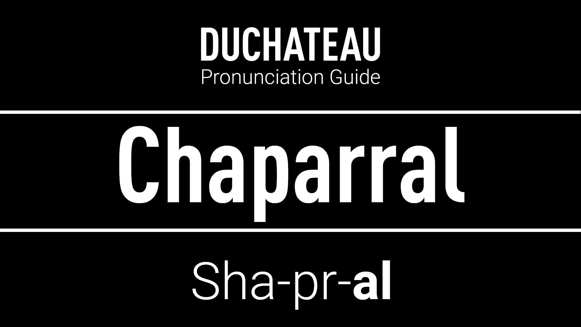 Chaparral Pronunciation