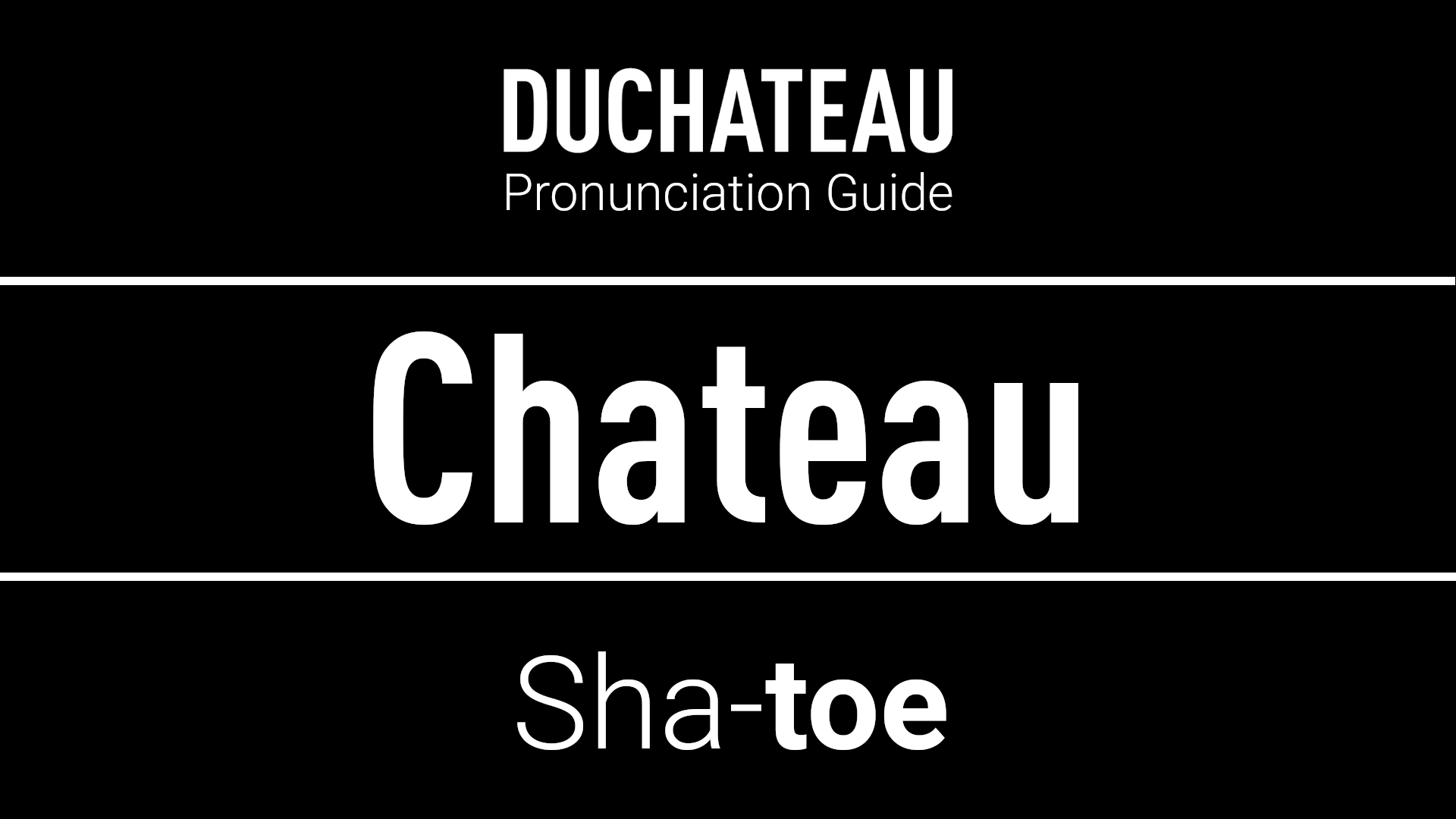 Chateau Pronunciation