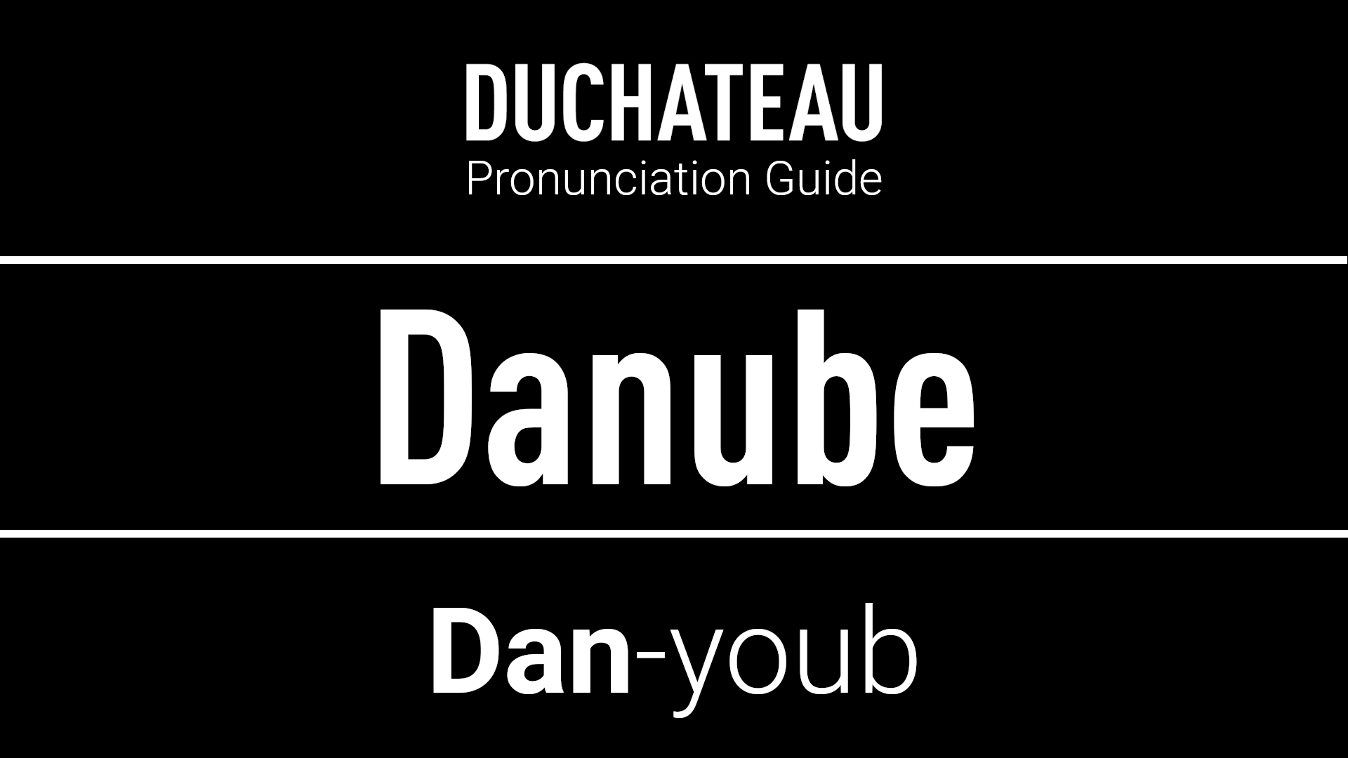 Danube Pronunciation