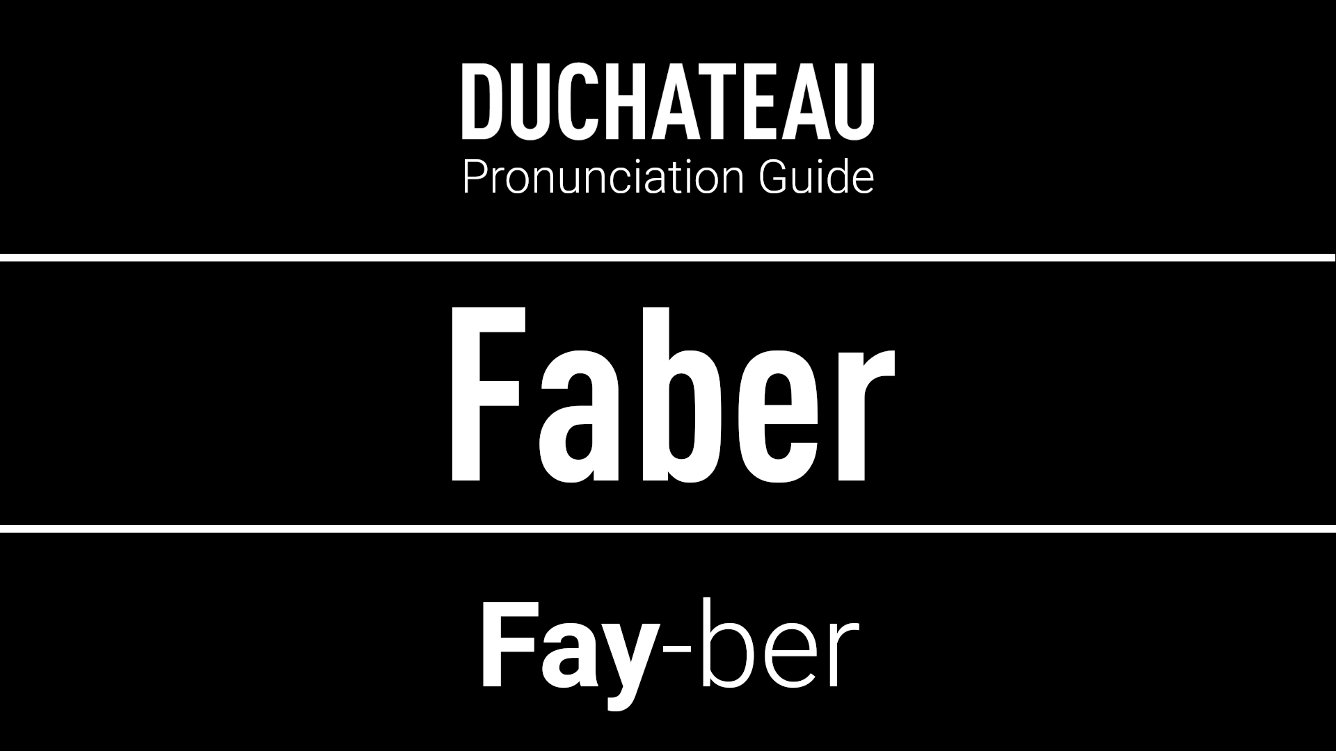 Faber Pronunciation