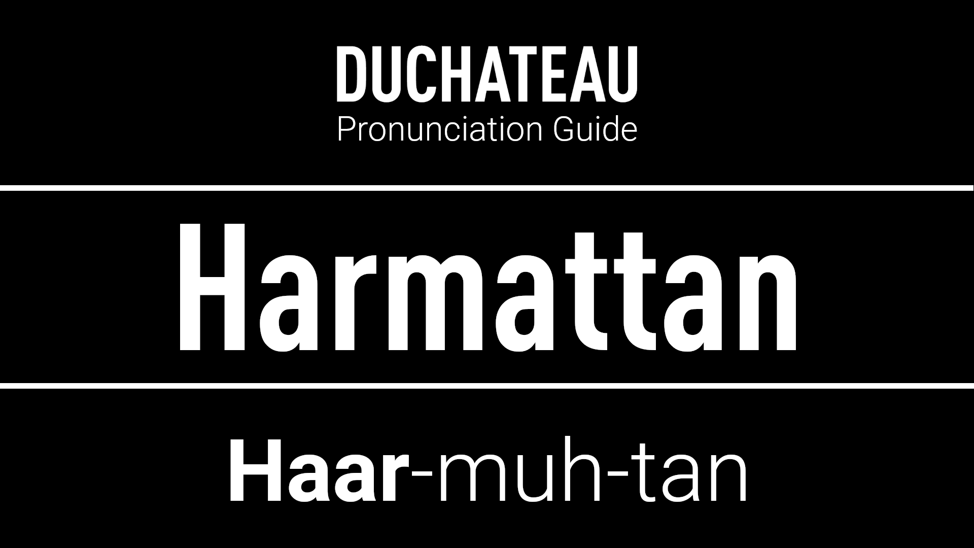 Harmattan Pronunciation