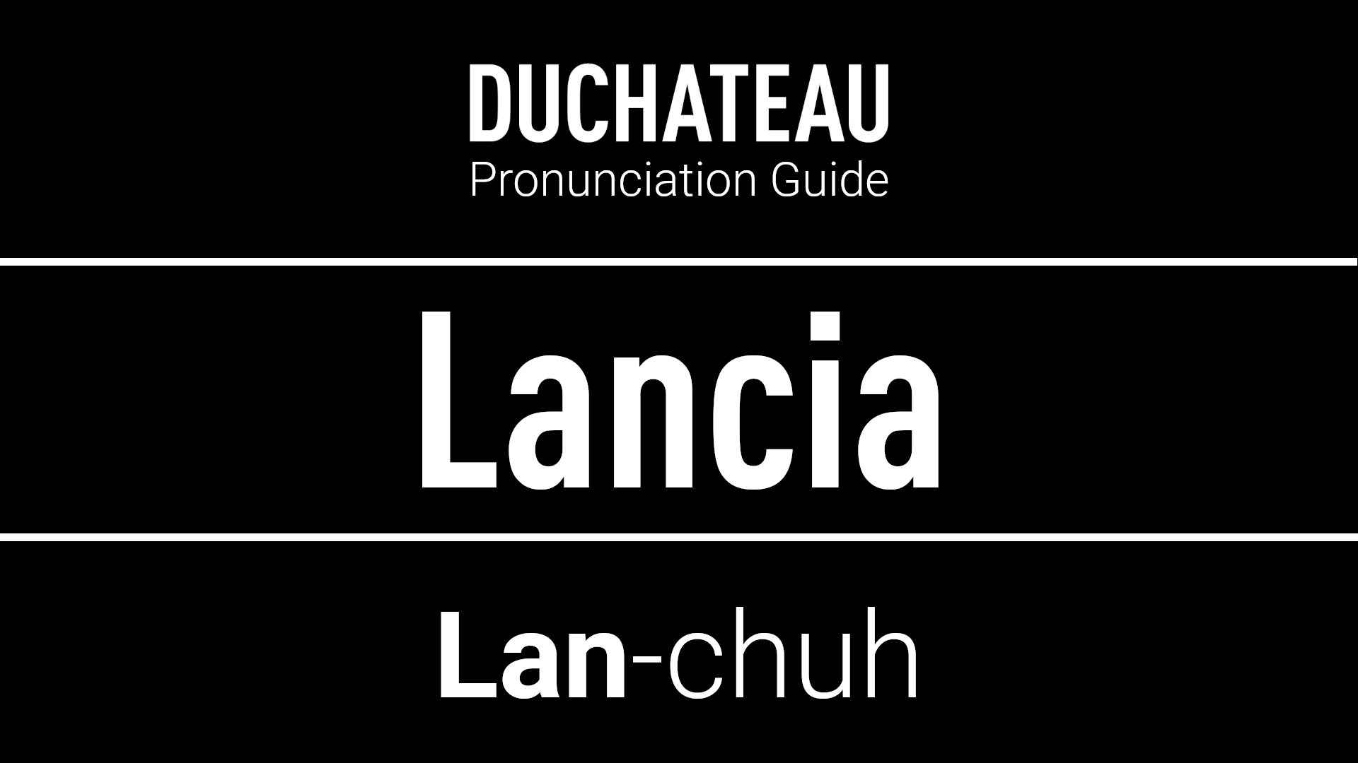 Lancia Pronunciation