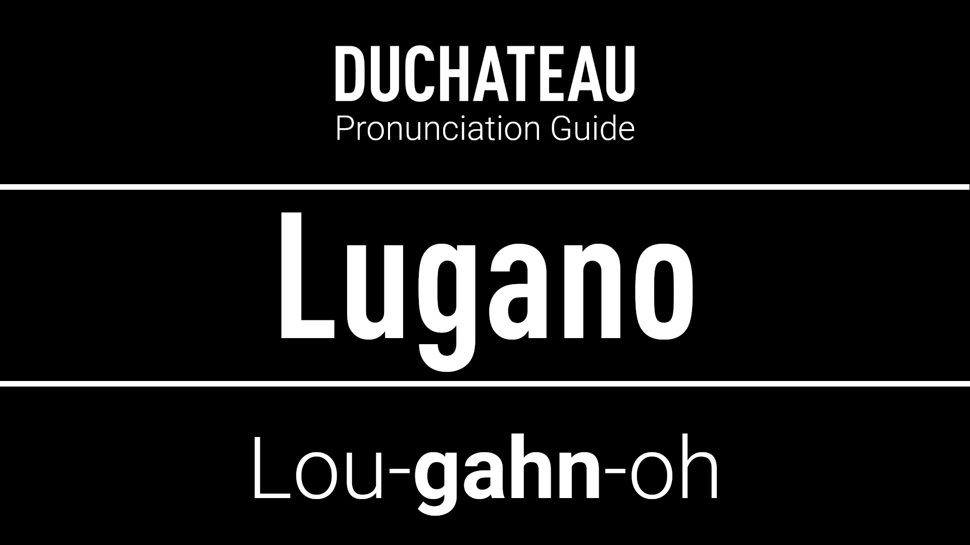 Lugano Pronunciation