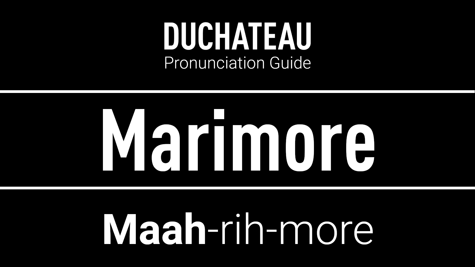 Marimore Pronunciation