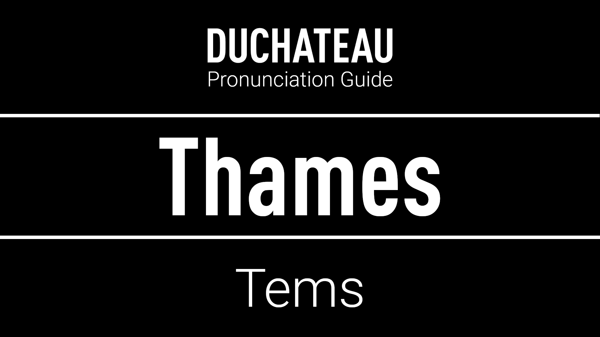 Thames Pronunciation