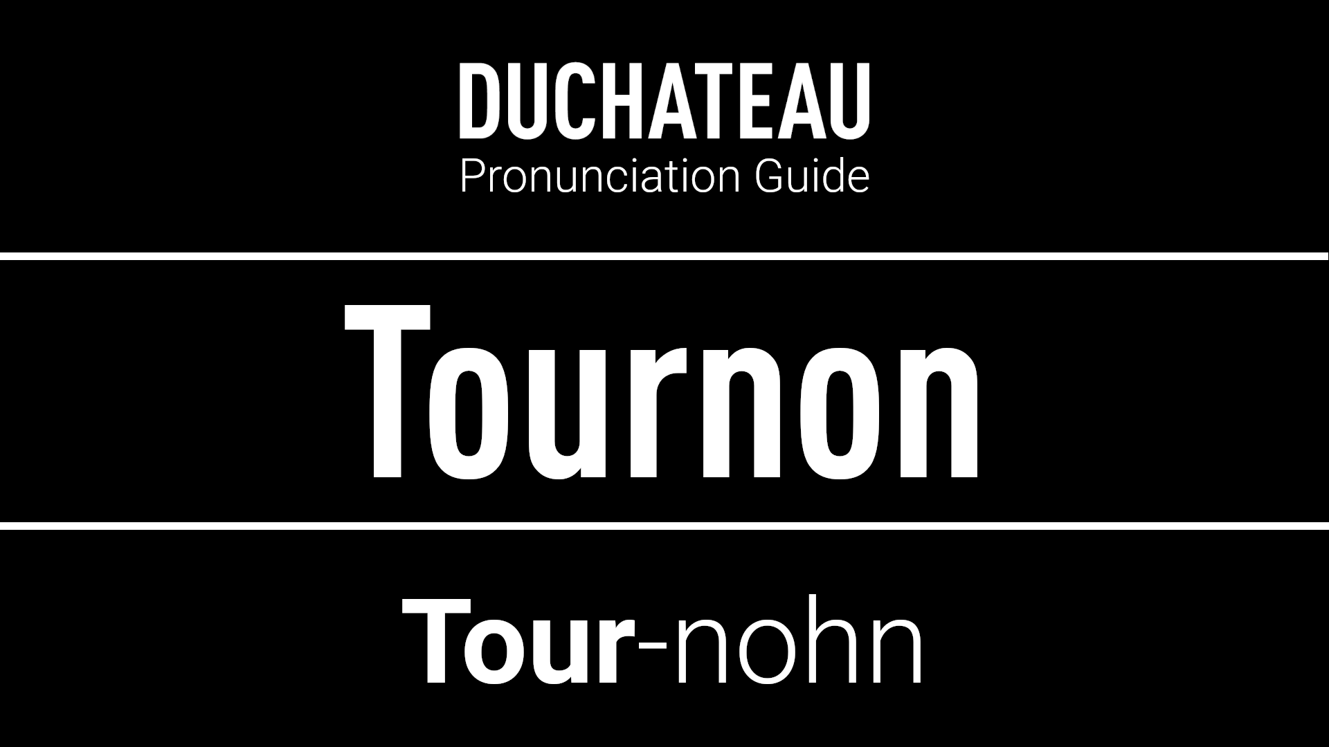 Tournon Pronunciation