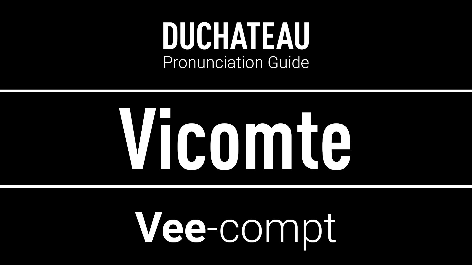 Vicomte Pronunciation