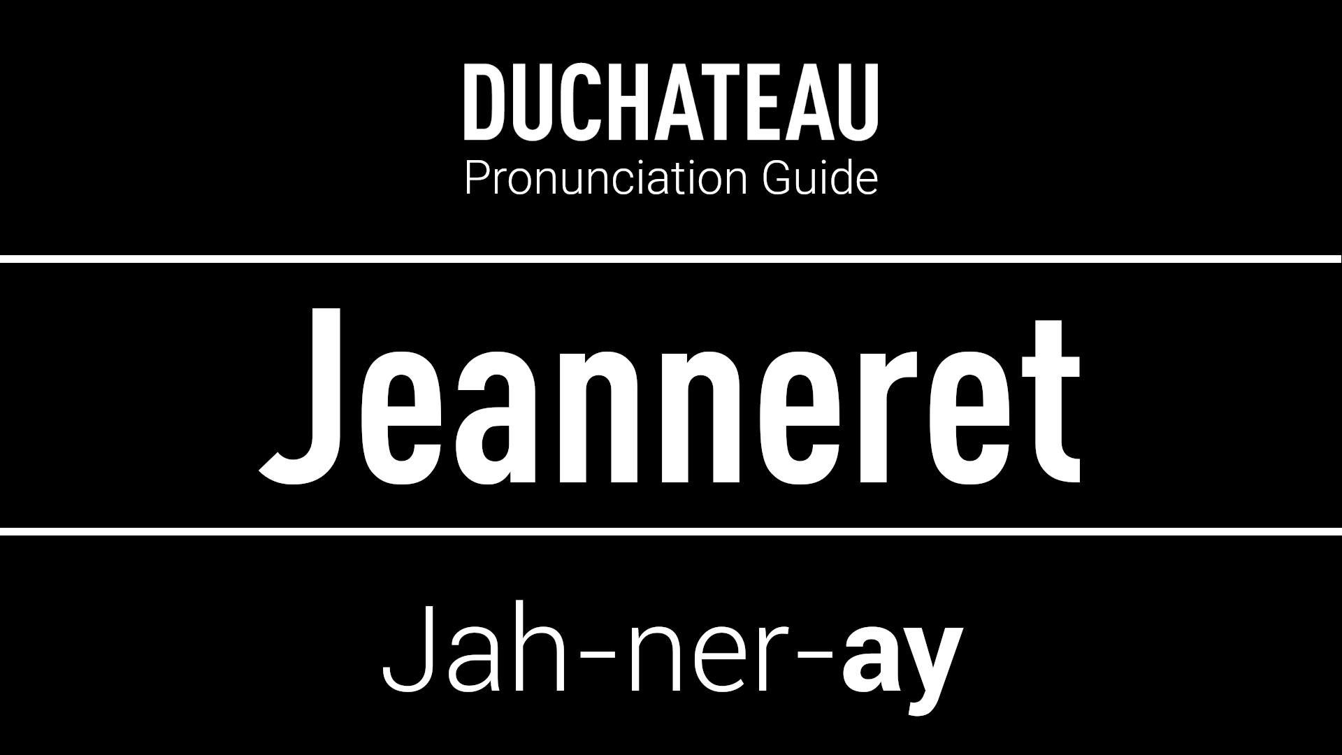 Jeanneret Pronunciation