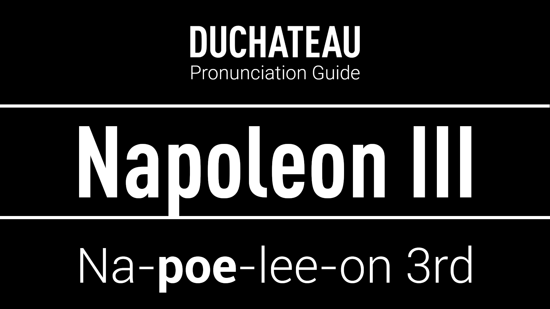 Napoleon III Pronunciation