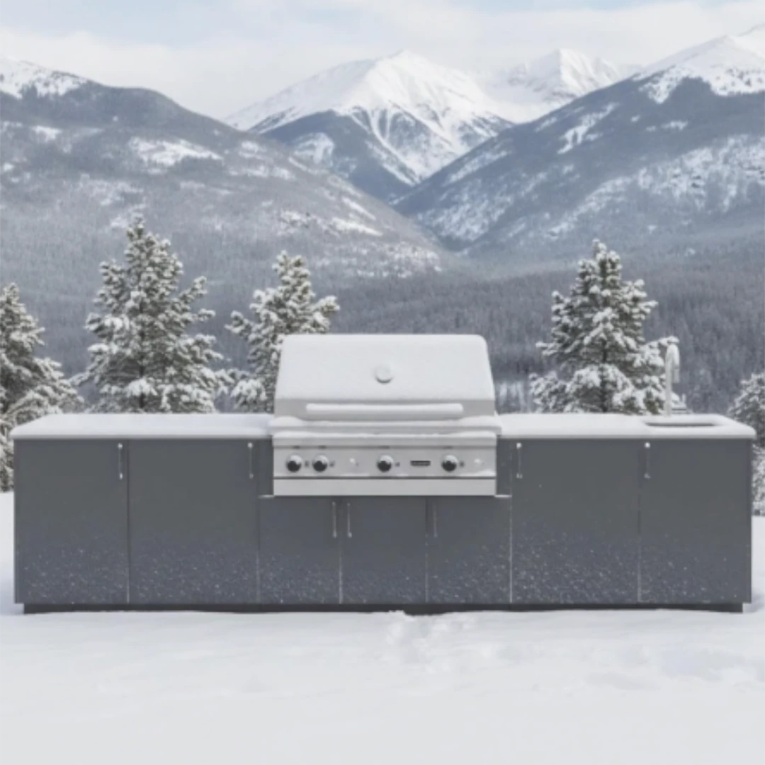 kalamazoo grill in snow environment