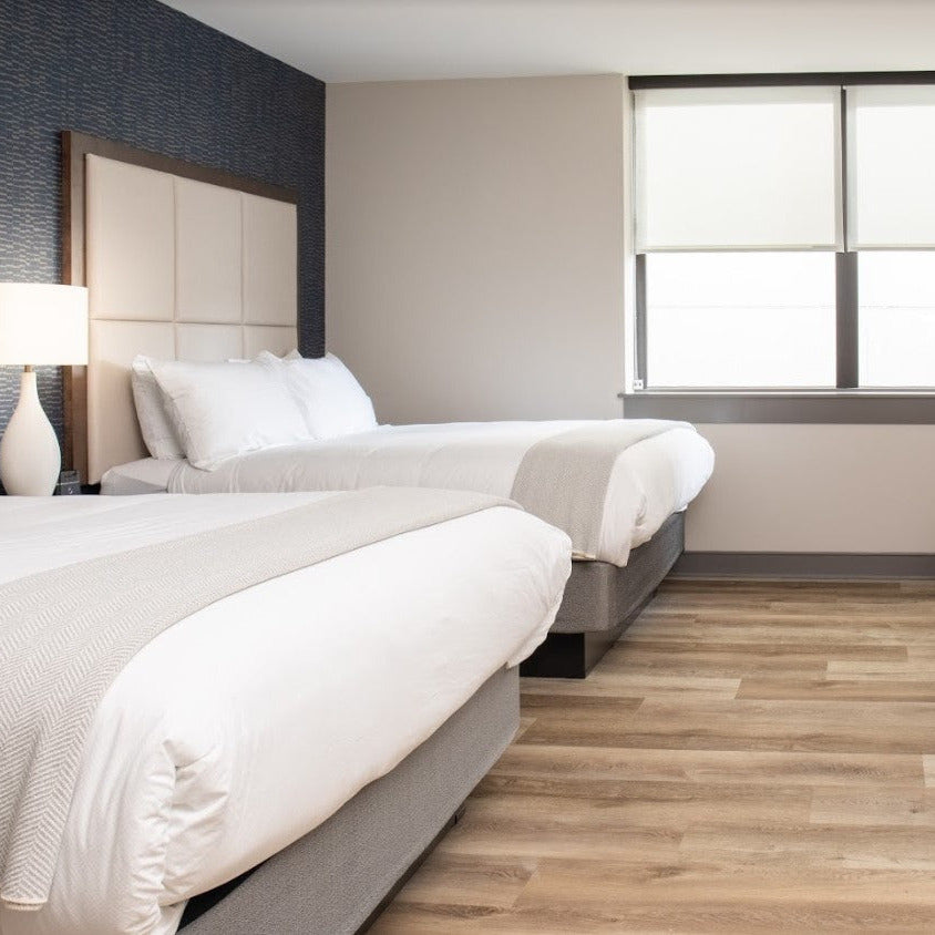 Vinyl Flooring Luxetech Collection Barris Color Haywood Hotel Asheville room scene